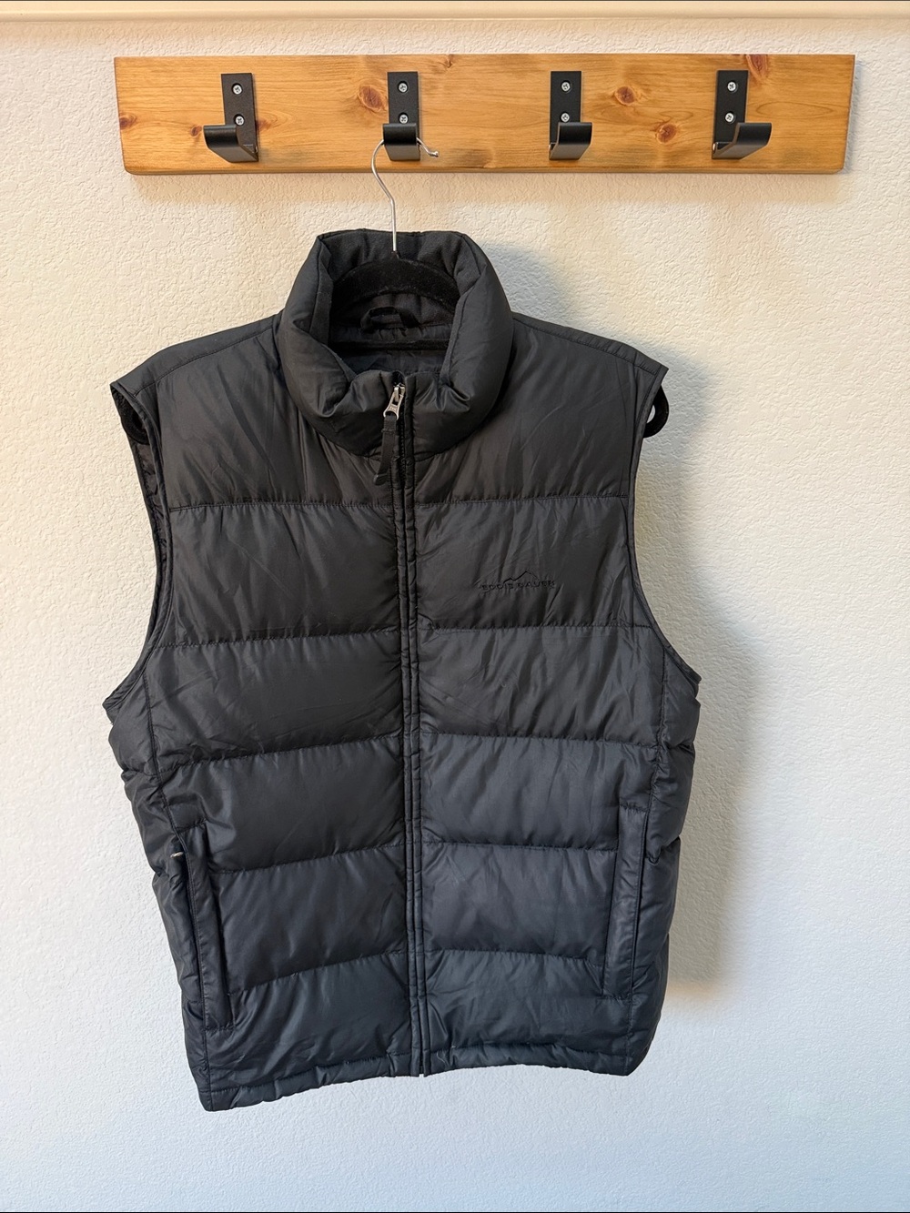 Eddie Bauer Black Quilted Insulated Vest